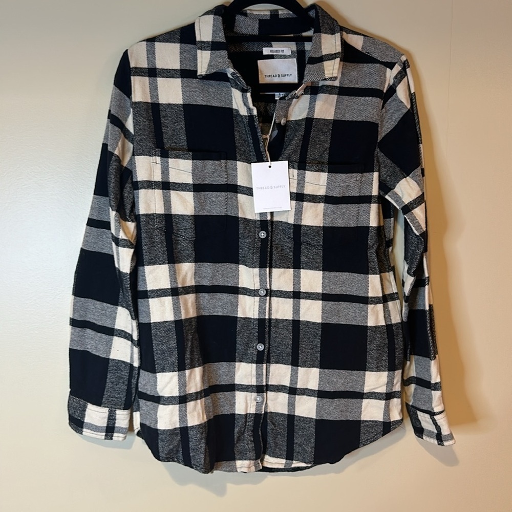 Women’s Thread & Supply Black & Cream Flannel